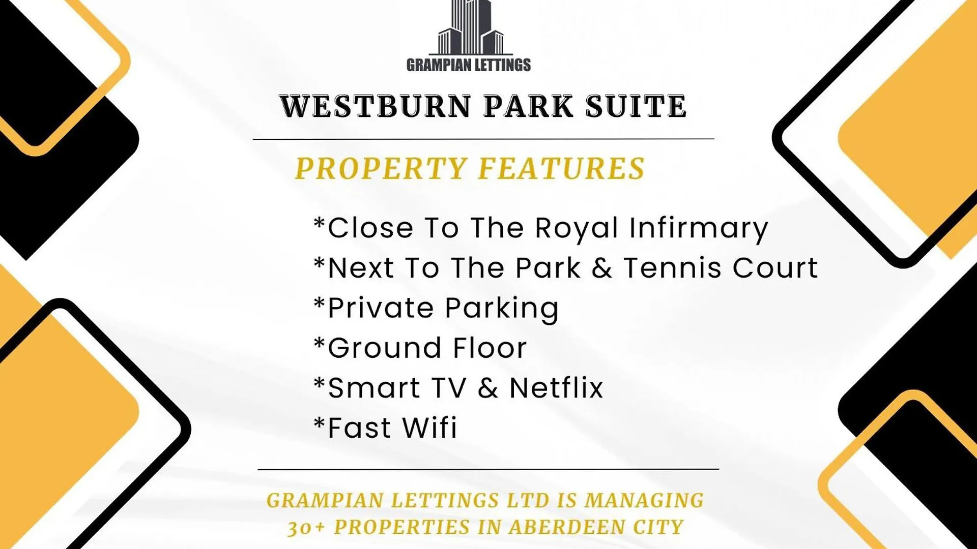 Daire Westburn Park Suite - Grampian Lettings Aberdeen